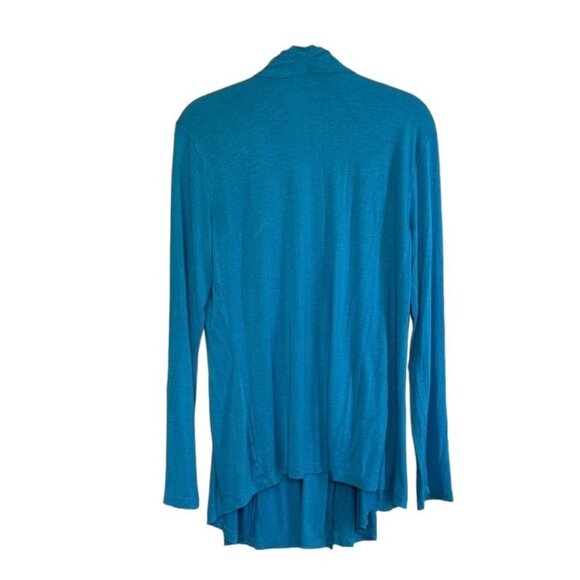 Laura Ashley Long Sleeve Open Cardigan in Blue - Size Medium - Picture 2 of 5